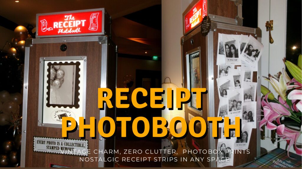 Receipt Photobooth Vintage style, zero cutter, thermal photo print out