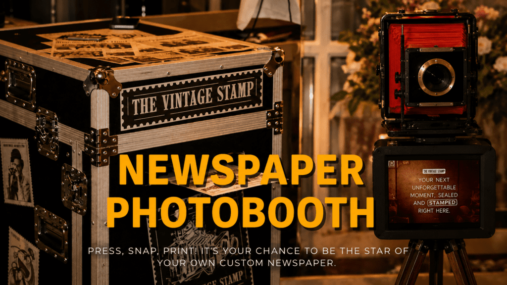 More services from vintage stamp featuring Newspaper Photobooth